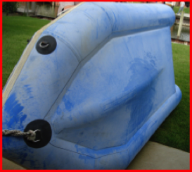 Blue Inflatable before BEFORE restoration by ISLAND GIRL® Products